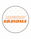 Longhorn Grandma Button