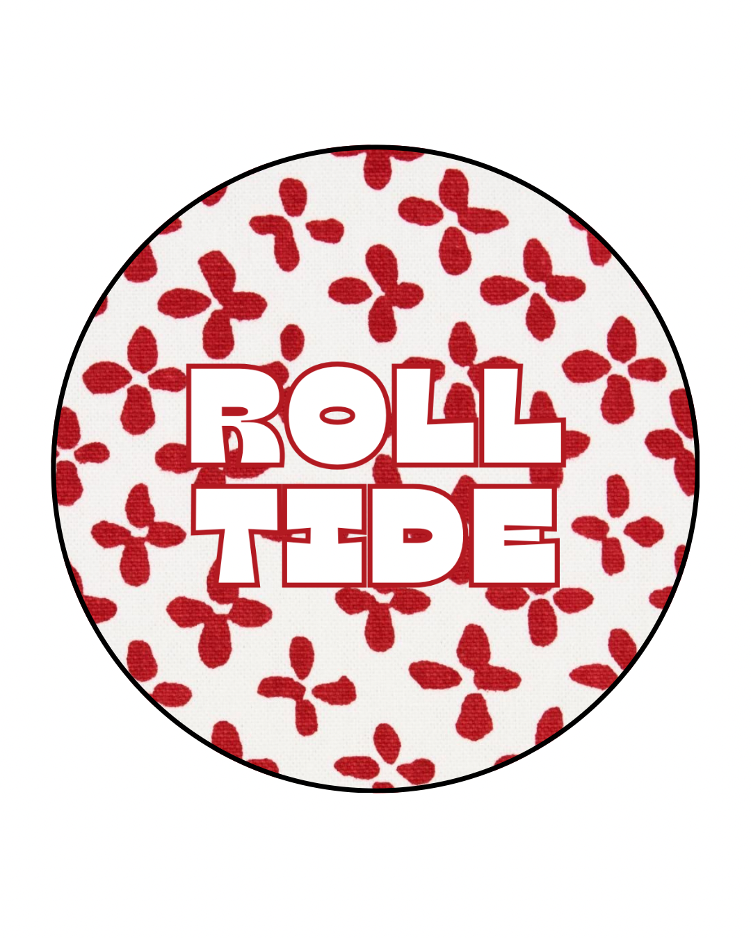 Roll Tide Patterned Button