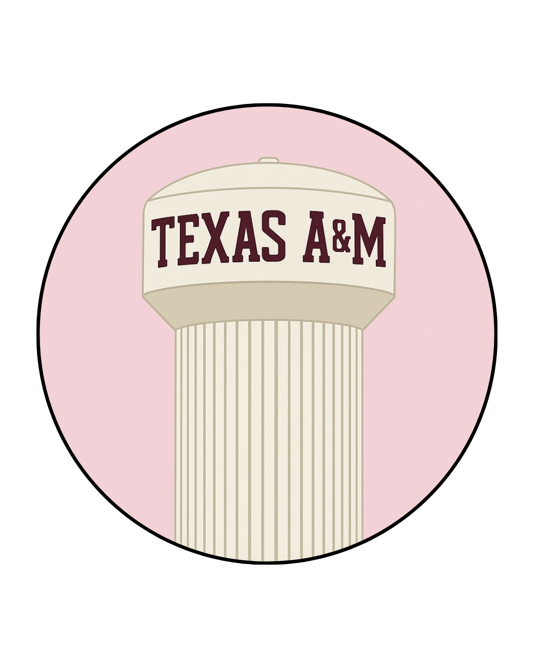 Texas A&M Water Tower Button