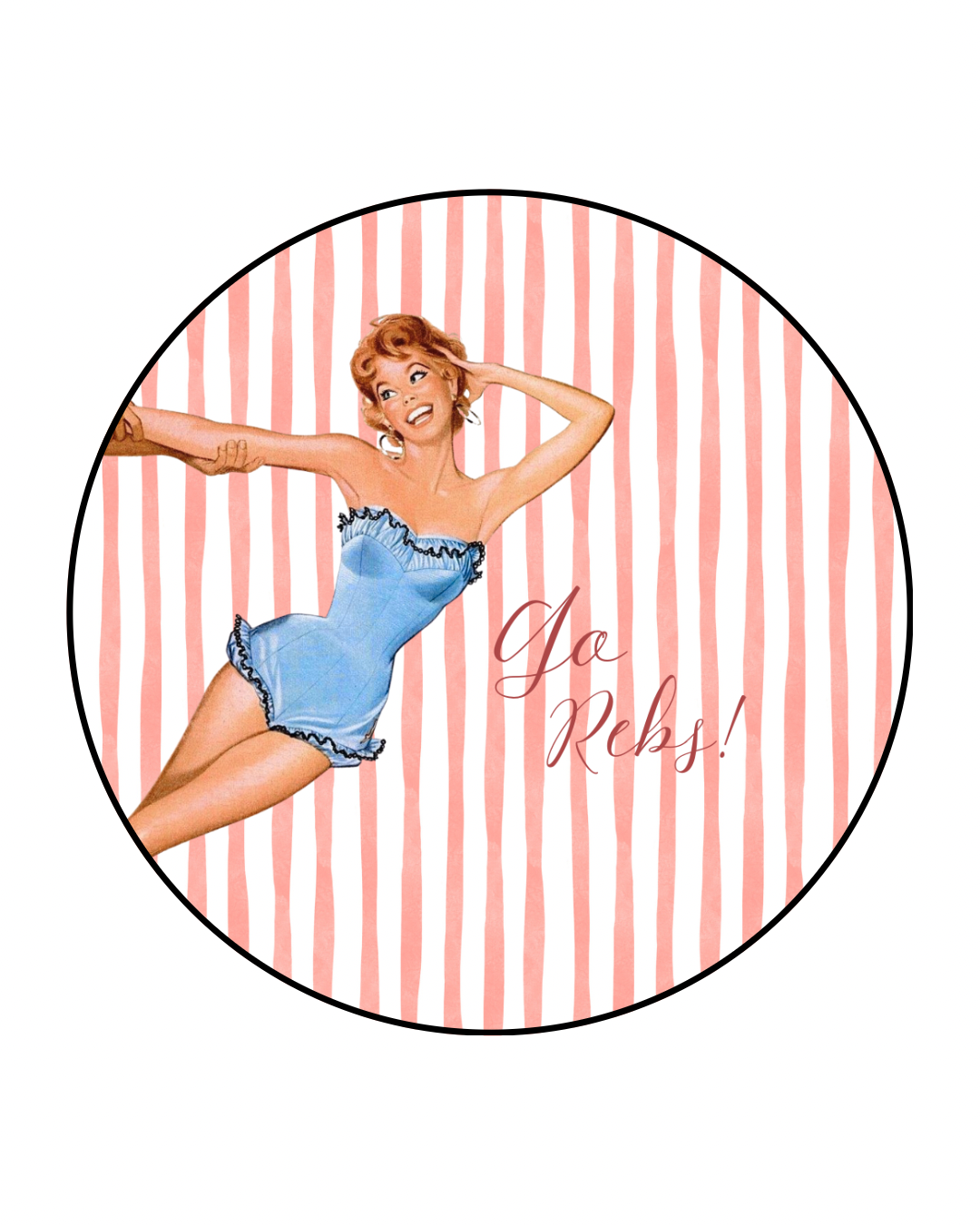 Go Rebs Stripped Graphic Button