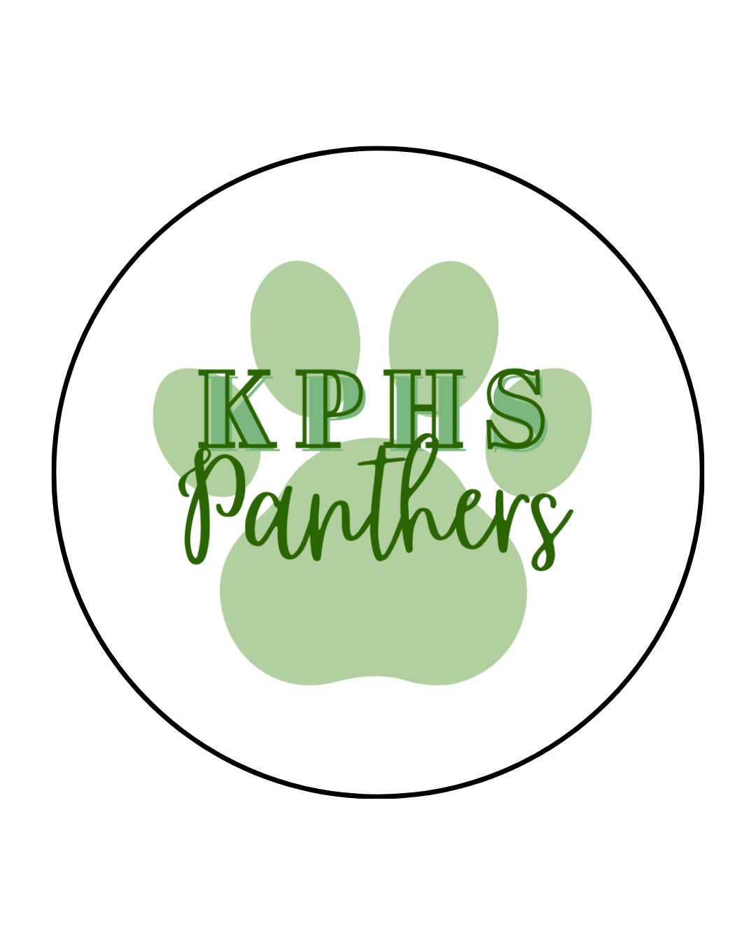 KPHS Panthers Paw Button