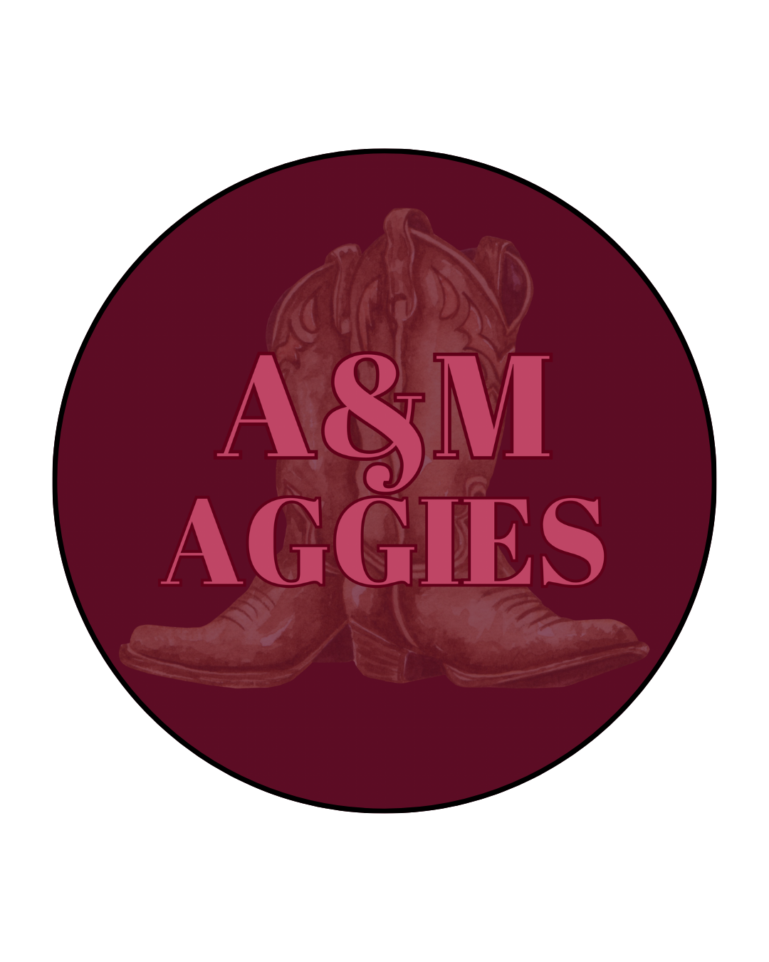 A&M Aggies Boot Button