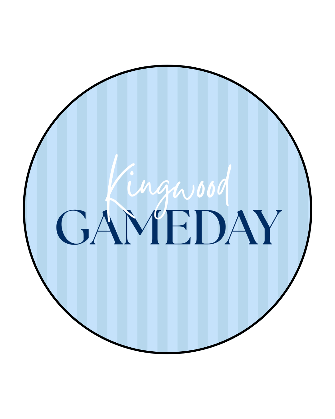 Striped Kingwood Gameday Button
