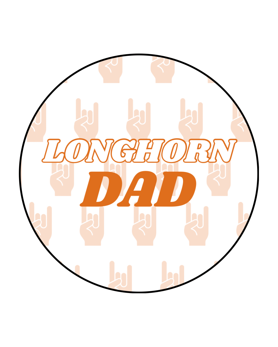 Longhorn Dad Button