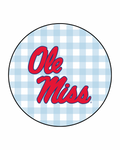 Ole Miss Gingham Button ￼￼