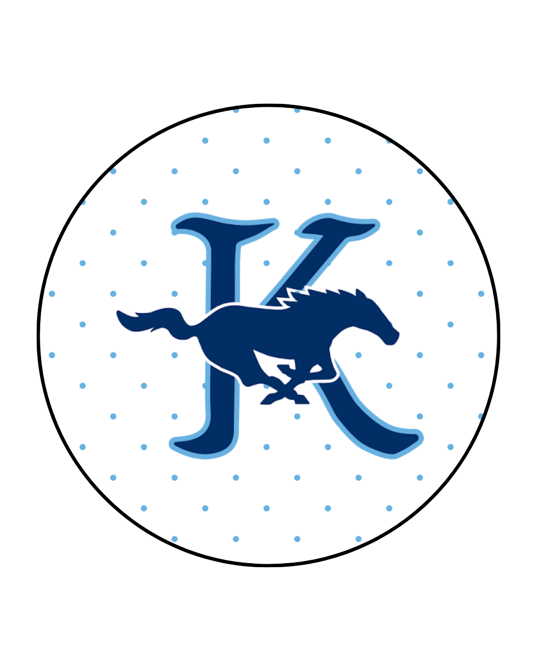 K Logo Polka Dot Button