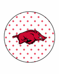 Polka Dot Razorback Button