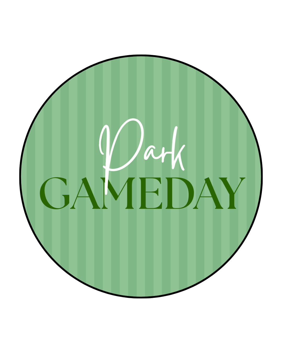 Park Gameday Stripped Button