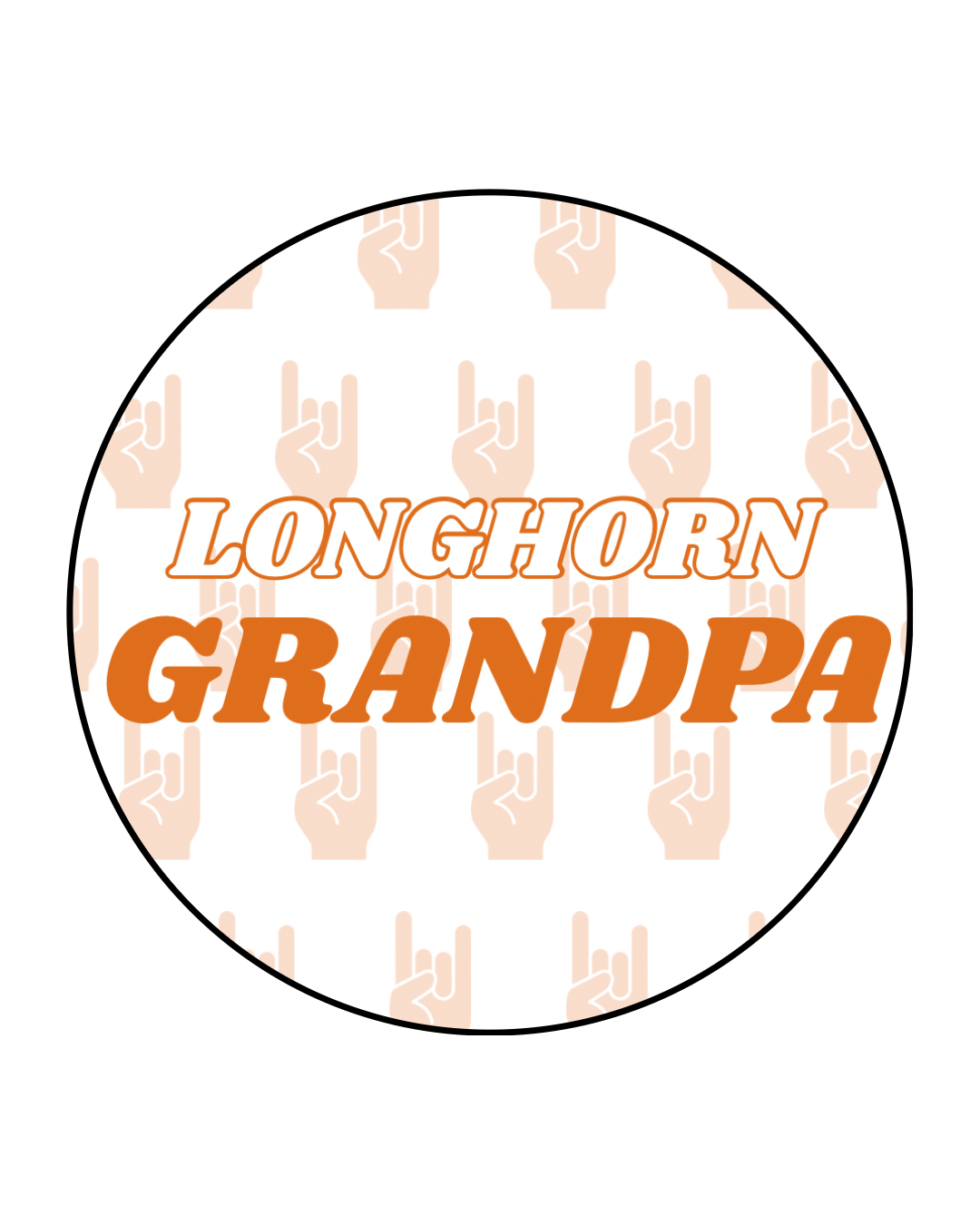 Longhorn Grandpa Button