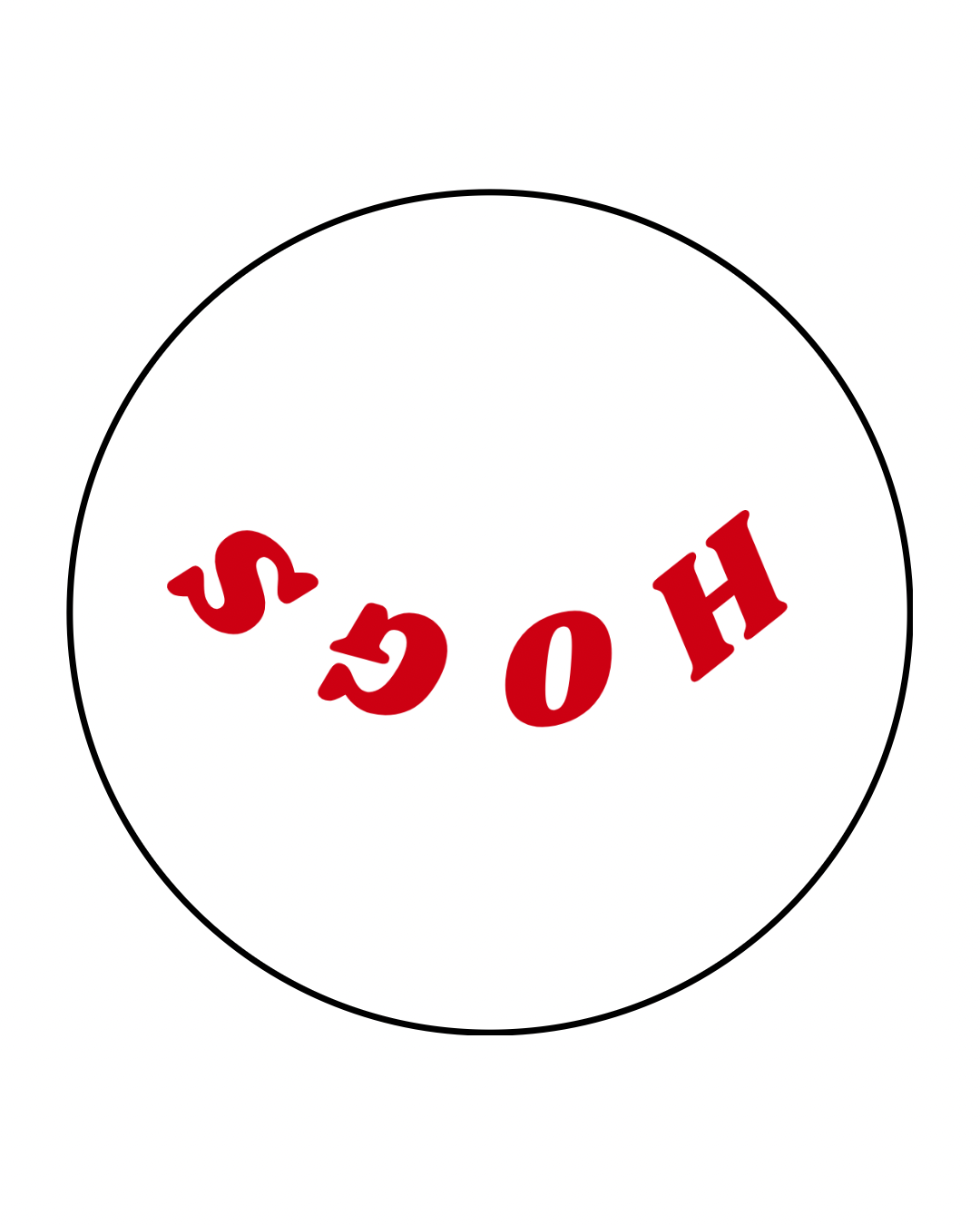 Upside down HOGS Button