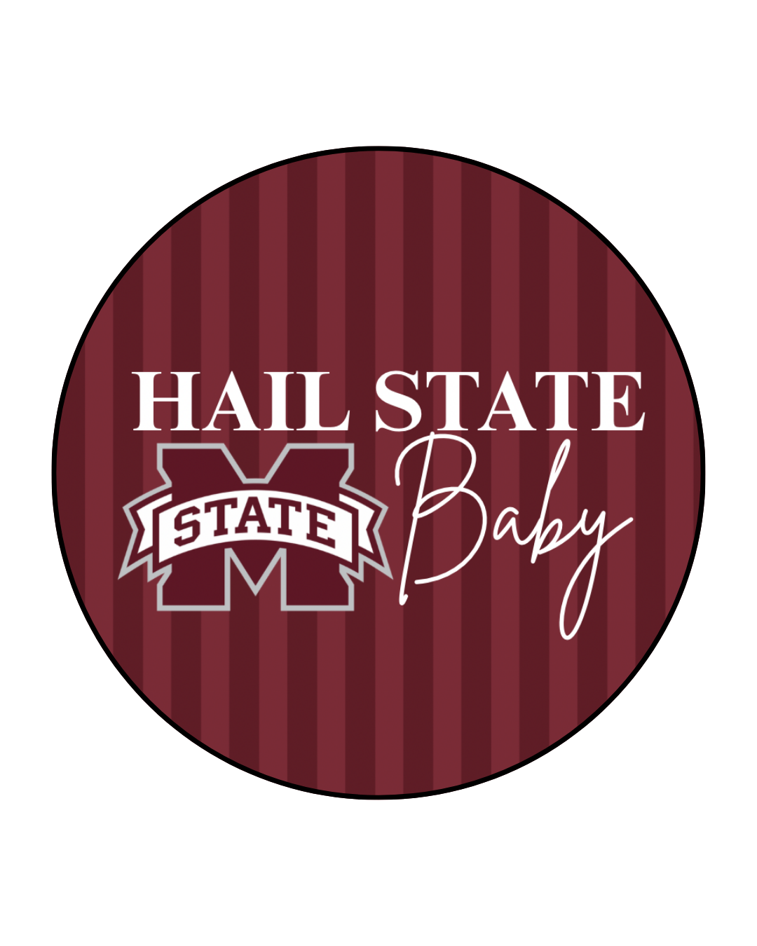 Hail State Baby Button