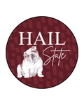 Hail State Bulldog Patterned Button