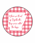 Arkansas Gingham Button